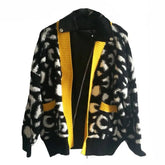 Leopard Print Knitted Oversized Sweater Coat
